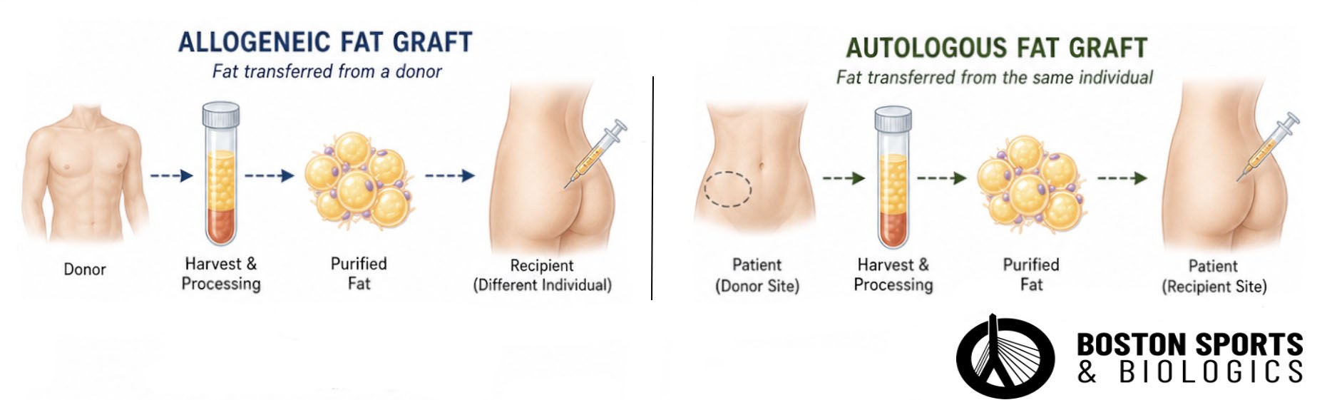 Allogenic vs Autologous fat graft MFAT (Lipogems)