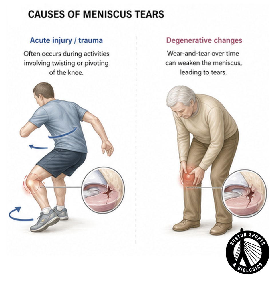 How do meniscus tears occur