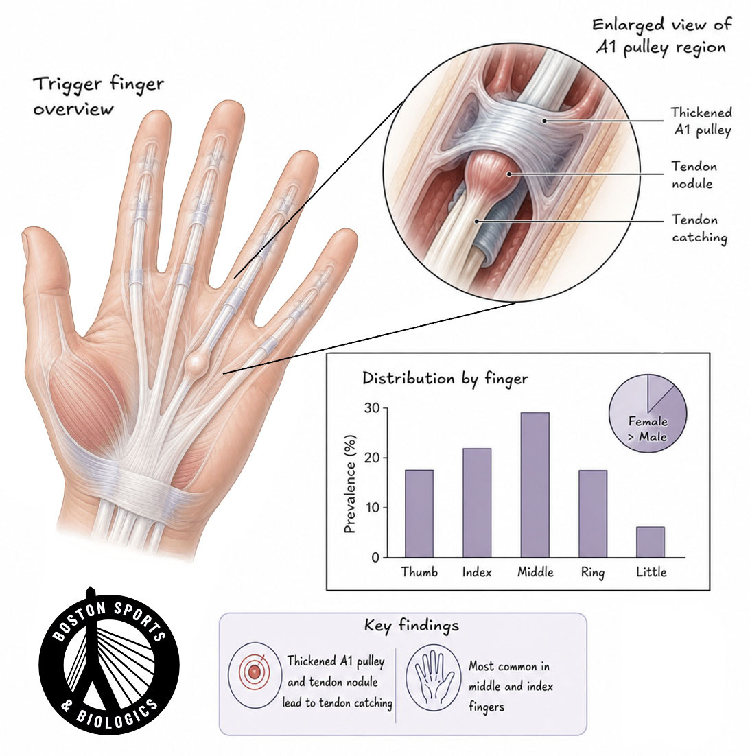 Anatomy of trigger finger